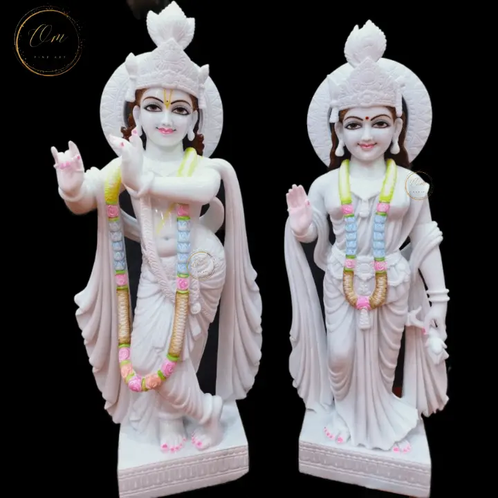Radha Krishna Marble Idol 12 Inches