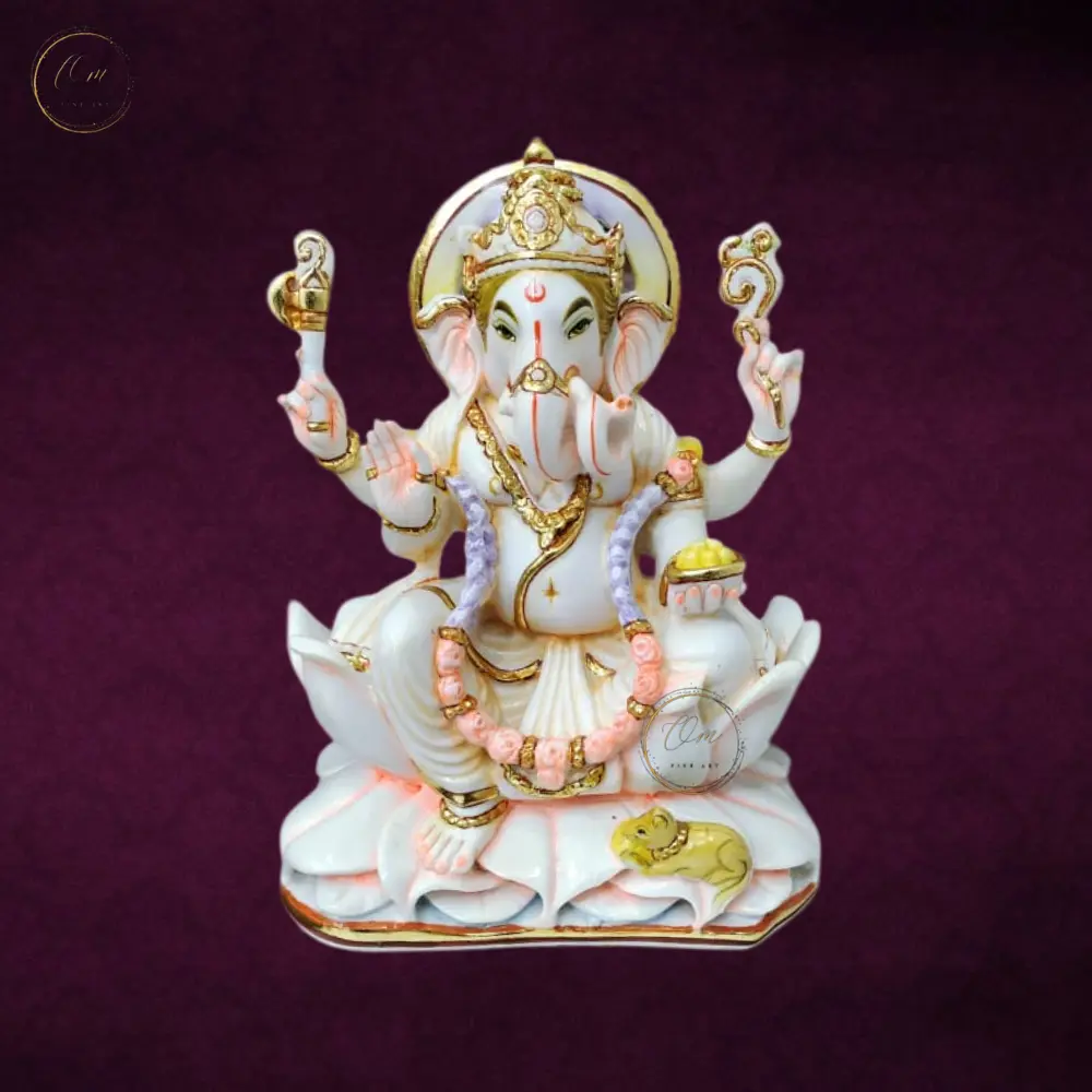 Ganesh Ji Marble Dust Idol 12 Inches