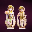 Radha Krishna Super White Marble Murti