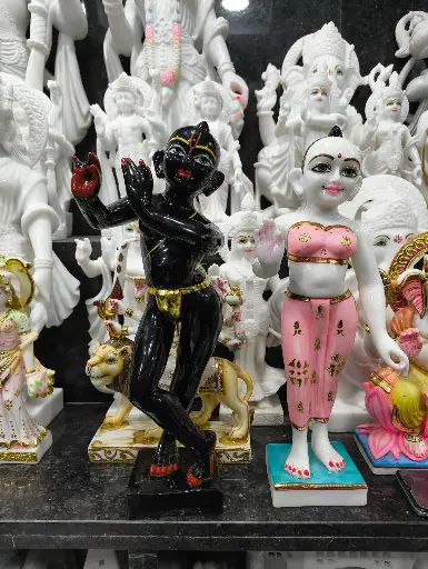 Black & White Radha Krishna Iskon Idol