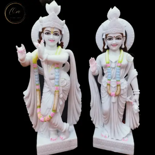 Radha Krishna Marble Idol 12 Inches