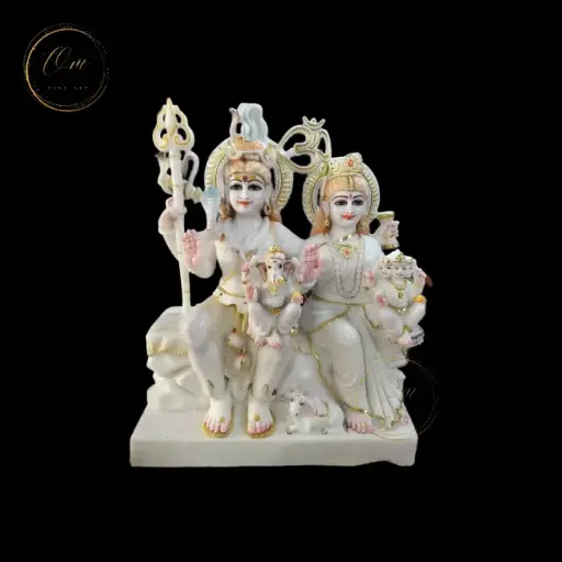 Shiv Parivar Marble Idol