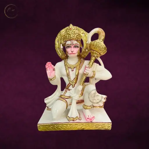 Hanuman Ji Marble Dust Idol 12 Inches