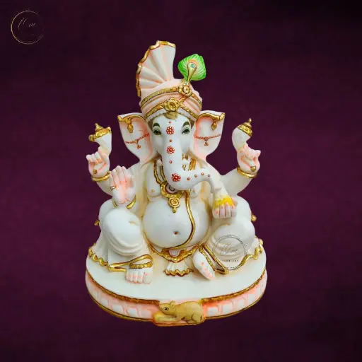 Ganpati Marble Dust Murti 12 Inches