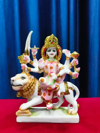Durga Maa 9 inch Marble Dust Idol